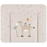 Julius Zöllner Wickelauflage Folie Savanne beige Softy 75x75 (1-tlg), Auflage Unterlage Baby Wickelauflage bunt