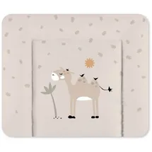 Julius Zöllner Wickelauflage Folie Savanne beige Softy 75x75 (1-tlg), Auflage Unterlage Baby Wickelauflage bunt