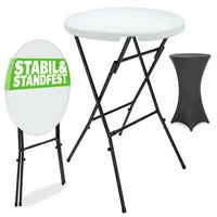 CASARIA Casaria® Stehtisch mit Husse Anthrazit 72 cm Set