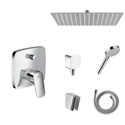Hansgrohe Unterputz Dusch-Set Logis mit Decken- oder Wandanschluss von Sandbad