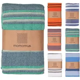 MOMOMUS Picknickdecke XXL für den Strand - Faltbar, Groß und Mit Fransen - Strandmatte/Stranddecke Sandfrei für Picknicks oder Leichte Campingdecke - Grün, 210x240 cm