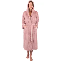 Betz Bademantel Microfaser mit Kapuze - RIGA - für Herren und Damen Größe S/M Farbe: lotus - S-M