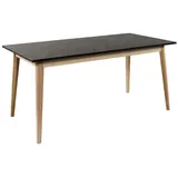 MAGNA Atelier Esstisch MALMÖ aus ECHTEM MARMOR, Dining Table, Küchentisch, Esche Gestell, 160x80x75cm schwarz