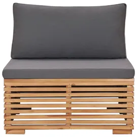 vidaXL Garten-Mittelsofa 76 x 66 x 36 cm Grau