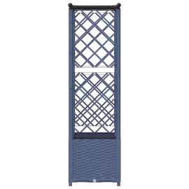 vidaXL Hochbeet mit Rankgitter und Dach 124,5 x 40 x 138 cm Grau