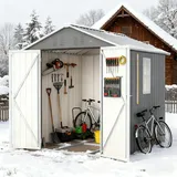 Geräteschuppen Metall Garten Gerätehaus Gartenhaus mit Fenster  incl. Fundament