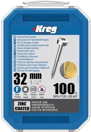 Kreg Pocket-Hole Schrauben 32 mm, Verzinkt, Flachkopf