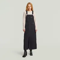 G-Star Skater Maxi Latzkleid Worn In Oyster Shell XS