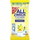 Gut&Günstig feuchte Allzweck-Reinigungstücher ZITRONENDUFT 1-lagig weiß, 80 Tücher