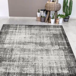 Teppich ANDIAMO "Campos", grau, B:160cm H:10mm L:230cm, Polypropylen (PP), Teppiche, Kurzflor, modernes Design, Wohnzimmer
