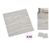 vidaXL PVC-Fliesen Selbstklebend 20 Stk. 1,86 m2 Hellgrau