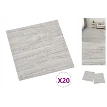 vidaXL PVC-Fliesen Selbstklebend 20 Stk. 1,86 m2 Hellgrau