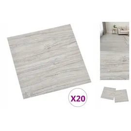 vidaXL PVC-Fliesen Selbstklebend 20 Stk. 1,86 m2 Hellgrau
