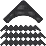 Relaxdays Teppich Antirutsch Pads, 24er Set, rutschfeste Teppicheckenhalter, für Fliesen, Laminat, Holzboden, schwarz