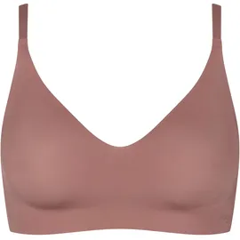 SLOGGI Bralette "ZERO Microfibre 2.0", Damen, Gr. L, N-Gr, braun (cacao), Obermaterial: 76% Polyamid, 24% Elasthan, BHs Bralette, nahtlos, herausnehmbare Einlagen, mittlerer Halt, Microfaser