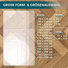 Floordirekt Bodenschutzmatte für Hartböden Polycarbonat 90 x 120 cm Transparent