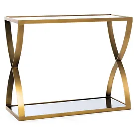 JVmoebel Eleganter Goldener Konsolentisch 40 x 80 x 100 cm gold