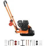 Mophorn Benzinbetriebene Rüttelplatte, 2 Ps (79 Cc) Motor, 5250 U/min Vibrationsgerät, 8 Kn Verdichtungsdruck, 410x315 Mm Platte, Handgeführte Maschine Für Pflasterarbeiten, Asphalt Und Fundamente