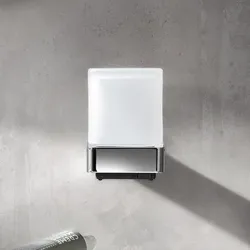 Emco Loft Sensor-Seifenspender mit Stülpbecher aus satiniertem Kristallglas, Accessoires, chrom