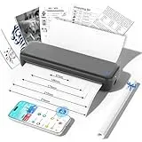GuKKK Thermodrucker A4, Mobiler Drucker A4 für Unterwegs, Büro, Schule, Tattoo Drucker, Bluetooth Thermodrucker Unterstützt Thermopapier im 210 x 297 mm, Tragbarer Kompatibel mit iOS & Android