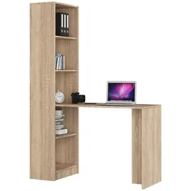 akord furniture factory AKORD SMART Sonoma-Eiche Schreibtischbibliothek B125 x H180 x T50 cm