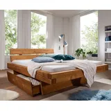 Bett Doppelbett mit Schubkästen Massivholz 160x200cm Fichte gebeizt  NEU OVP!!