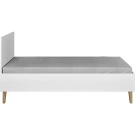 les tendances Kinderbett Kubi 80 x 180 cm Eiche lackiert weiß