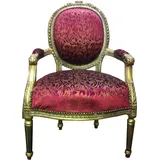 Salon Stuhl Violett Muster / Gold Mod2