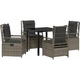 vidaXL Garten Essgruppe 5-tlg. Grau