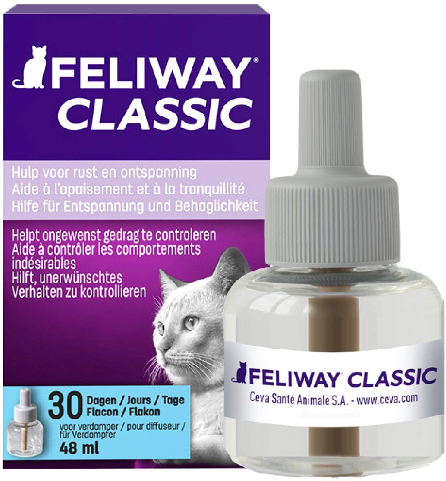 Feliway Classic – Anti-Stress voor Kat – Navulling 48 ml