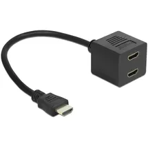 DeLock 65226 Adapter mit Ethernet 1x HDMI Stecker - 2x HDMI Buchse