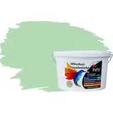 RyFo Colors Silikonharz Fassadenfarbe Lotuseffekt Trend Pastellgrün 10l - bunte Fassadenfarbe, weitere Grün Farbtöne und Größen erhältlich, Deckkraft Klasse 1