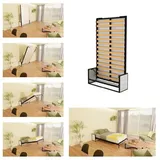WallBedKing Schrankbett WallBedKing Schrankbett – Platzsparendes Vertikales Wandbett 200 cm 120 cm