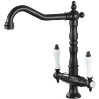Wasserhahn Küche Retro, Schwarz Spültischarmatur, 360°Drehbare Mischbatterie Für Küche Oder Bad Wasserhähne, Einzelnes Loch Spültischarmatur Armatur Küche, Kupfer