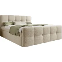 luxusbetten24 Boxspringbett Cozy Bouclé mit Stauraum 140x200 Beige - Beige