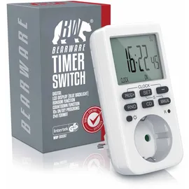 Bearware 2x Zeitschaltuhr programmierbar mit LCD Display Steckdosen Timer / max 3680W