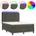 vidaXL Boxspringbett mit Matratze & LED Dunkelgrau 140x200 cm Samt