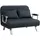 Homcom Schlafsofa Schlafcouch mit Verstellbarer Rückenlehne, Wurfkissen, 2er-Sofa mit Schlaffunktion, Samtoptik, Armlehne, Couch für Wohnzimmer, Schlafzimmer, Schwarz Kunststoff, 111x78x80 cm, Sofas - Couches, Schlafsofas
