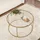 CaliCosy Couchtisch Gold Metall 80 x 43 cm