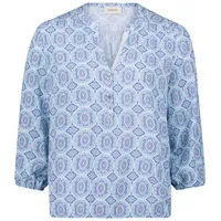 Cartoon Damen Casual-Bluse mit Muster 36, Blue/Rosé - 36