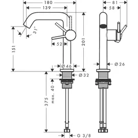 Hansgrohe Tecturis S Einhandmischer Mattweiß