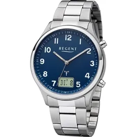 REGENT Herren Funkuhr Analog-Digital silber URFR281