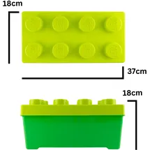 LEGO Aufbewahrungsbox 2-tlg.  Mittelgroß  Grün/Gelb