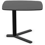 lapalma YO Beistelltisch | Fenix schwarz | Platte mit abgerundeten Seiten | höhenverstellbar