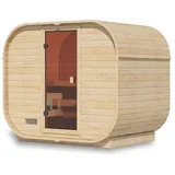 Karibu Saunahaus Fasssauna Quadro 1 Plus - 38 mm Ohne Ofen