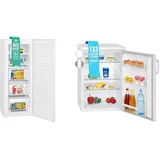 Bomann® Gefrierschrank Nofrost freistehender Tiefkühlschrank 161 L Nutzinhalt & Kühlschrank ohne Gefrierfach mit 133L Nutzinhalt und 3 Ablagen