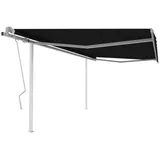 vidaXL Gelenkarmmarkise 400 x 350 cm anthrazit inkl. Pfosten 3070019