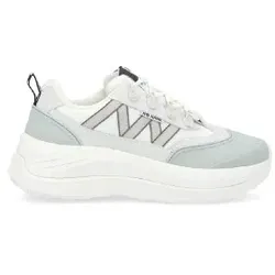 NO NAME für Damen. RNECSS0 Outdoor-Stil Explo Runner Turnschuhe perfekt für Aktivitäten im Freien weiß (36), Stoff, Wohnung, Schnürsenkel, L