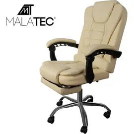 MT MALATEC Bürostuhl mit Fußstütze - beige Malatec 23287 - Beige