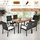 Costway Gartentisch 140 x 75 x 76 cm Braun/Schwarz